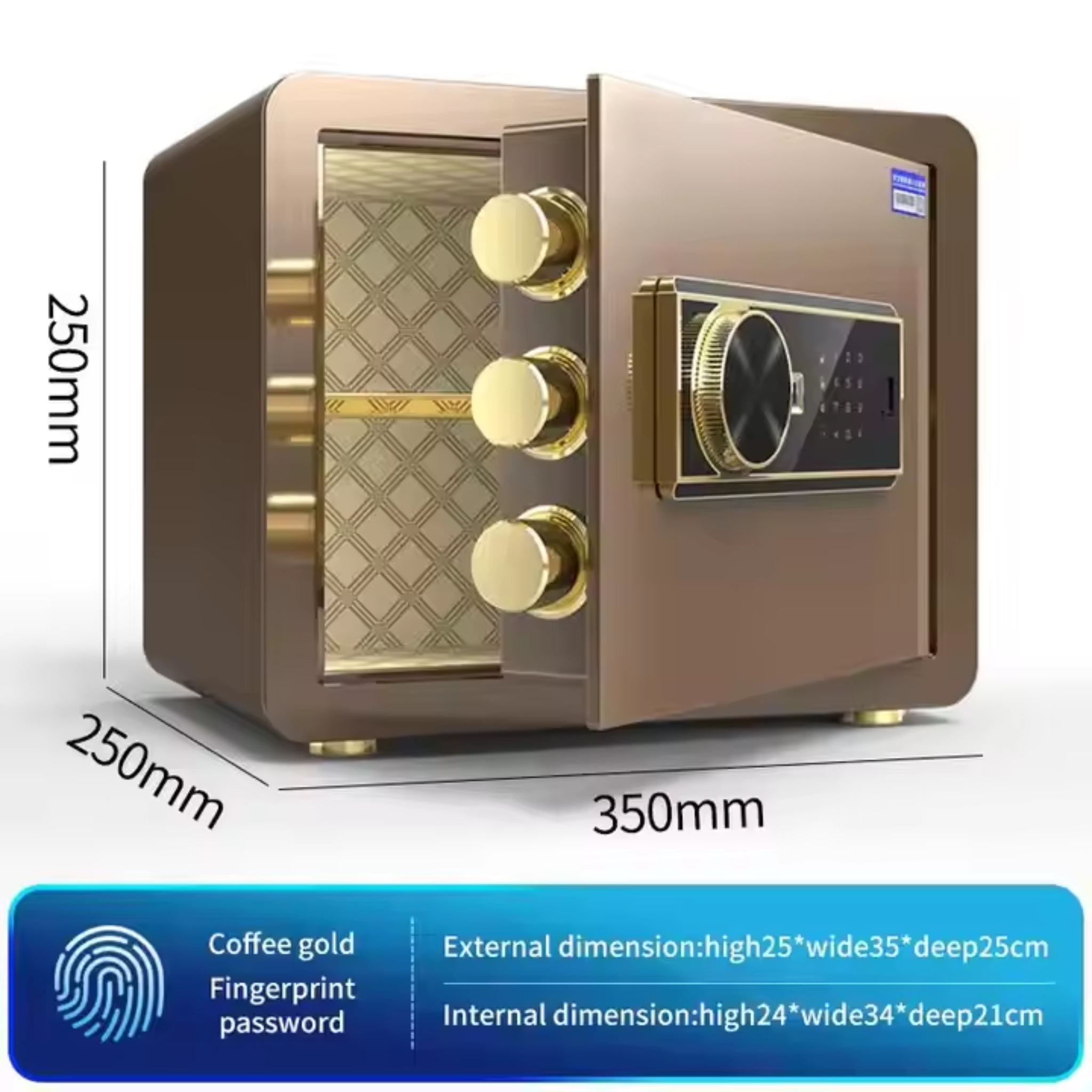 AuricShield Luxe Vault S300 Biometric Safe